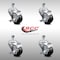 Service Caster 3.5 Inch SS Soft Rubber Wheel Swivel 3/8 Inch Threaded Stem Caster Set Brake SCC SCC-SSTS20S3514-SRS-TLB-381615-4 - alternate 3